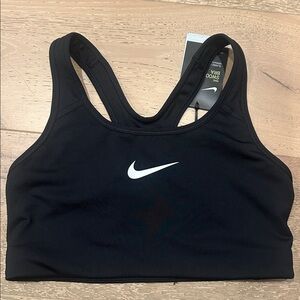 Brand new - Nike  Black Swoosh Bra with White Logo